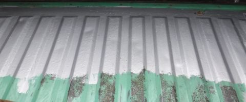 1992 Ford Bronco - With the gas tank removed, raising the dent in the floor was pretty easy, albeit imperfect, with the hydraulic ram. It should be level enou…