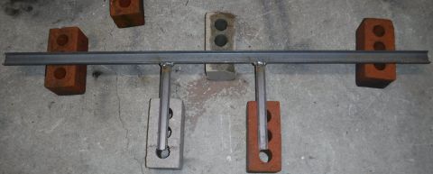 1992 Ford Bronco - C-channel brace for below the bed, boxing the fuel pump access panel. The visible side will face down and either have nuts welded on, or be…