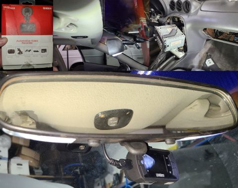 2003 Pontiac Grand Am - This dash cam requires the long cord on its cigar adapter, so wires were soldered to those terminals to make it automatic. The adapter is h…