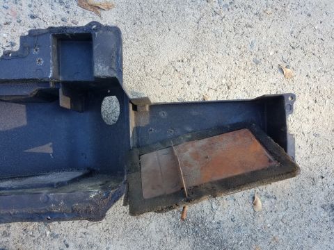 1976 Ford Ranchero - This is a part of a vehicle's heater box assembly, showing its internal components and construction.