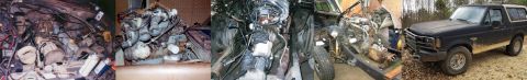 1983 Ford Bronco - After a carb failure ruined the original re-rebuilt 300ci engine, I tossed it all and dropped in a '95 4.9L that I found in a Eunice junkya…