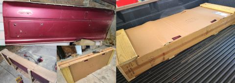1983 Ford Bronco - SOLD Burgundy Bronco EB Tailgate Sep.21 IF THE IMAGE IS TOO SMALL, click it. This is now stripped to an empty shell. Crating materials cost…