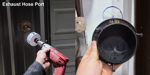 2004 Land Rover Land Rover - After a lot of thought about its position, I decided to cut the exhaust hose port 5' above ground, to reduce the animal intrusion. And I pu…