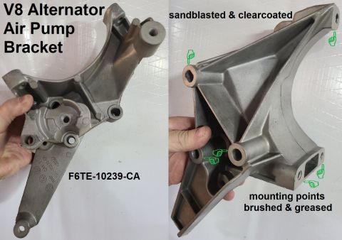 1983 Ford Bronco - SOLD Sep'22 3G Alternator & Air Pump Bracket for smallblock V8 F6TE10239CA IF THE IMAGE IS TOO SMALL, click it. Ships from 38016 as 15x8x7&…