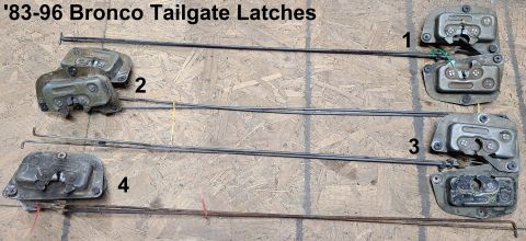 1983 Ford Bronco - '83-96 Bronco Tailgate Latches IF THE IMAGE IS TOO SMALL, click it. All used working, but may need cleaning & lubrication.