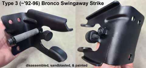 1983 Ford Bronco - Type 3 (~'92-96) Bronco Swingaway Spare Tire Carrier Strike Bracket IF THE IMAGE IS TOO SMALL, click it. [url=https://www.supermotors.net/r…
