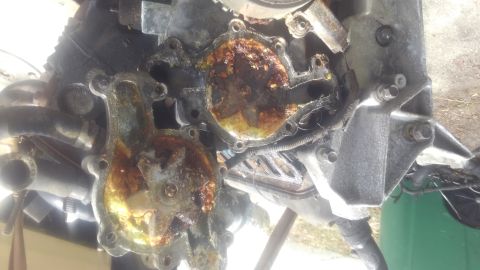 1990 Ford F-250 - along with the oil being pudding, the coolant in the engine had turned to solid crystal, seizing the water pump. another reason this is to…