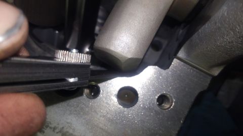 1996 Ford Bronco - the counterweight of the crank also needed some clearencing