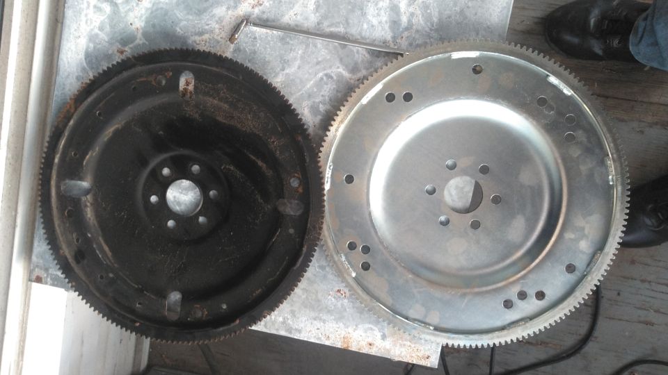 my old flex plate was a 28oz imbalance. i needed a neutral balance flex plate. 

i ordered PRW flexplate but the recessed center is not large enough to fit on my E4OD converter. my old flexplate was a TCI so i ordered a new one