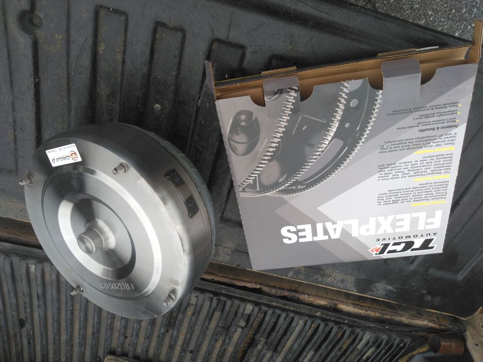 i ordered a Circle D custom torque converter for my E4OD and a TCI internal balance flexplate

the Converter is a billet triple disc, furnaced brazed, 11" billet, upgraded bearing converter rated to have about 2800 stall.

i probably should have gotten the 12" 2400 stall converter and i may change it. but the converter is very well built and i recommend them. for E4OD converters there are not many options and this was the best one

EDIT: I did end up replacing it with a 12" Circle D converter to get a lower stall