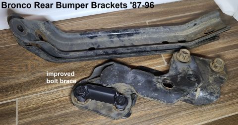 1983 Ford Bronco - SOLD '87-96 Bronco Rear Bumper Brackets with improved welded bolt brace IF THE IMAGE IS TOO SMALL, click it. [url=https://www.supermotors.n…