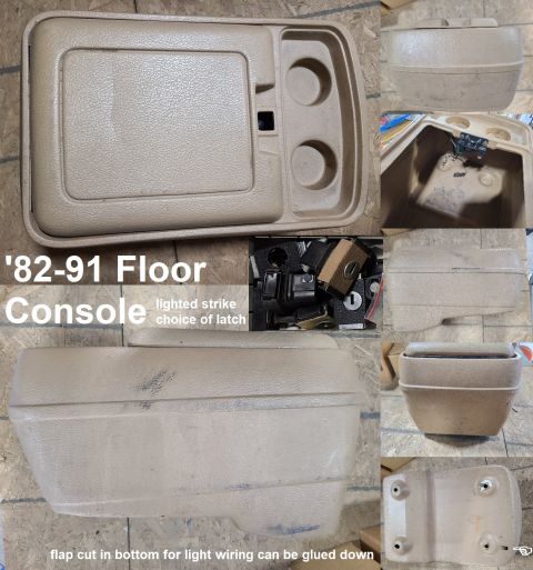 1983 Ford Bronco - Tan Floor Console fits '78-91 Trucks & Broncos w/Captain's Chairs IF THE IMAGE IS TOO SMALL, click it. [url=https://www.ebay.com/sch/i.html…