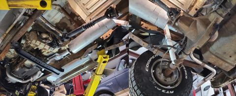 1995 Ford Bronco - Since this one will be roadworthy sooner, and the systems are identical, I transferred the new SS exhaust system from the '93EB to this tru…