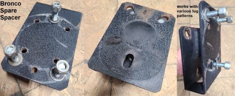 1983 Ford Bronco - SOLD to Cody ~'90-96 (Type 3) Spacer for Bronco Swingaway Spare Tire Carrier IF THE IMAGE IS TOO SMALL, click it. 2.25" thick; can be…