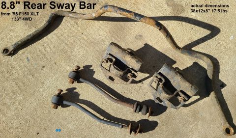 1983 Ford Bronco - SOLD Rear Sway Bar (complete with all fasteners) from '95 F150 XLT 4WD 133"WB IF THE IMAGE IS TOO SMALL, click it. Actual dimensions:…
