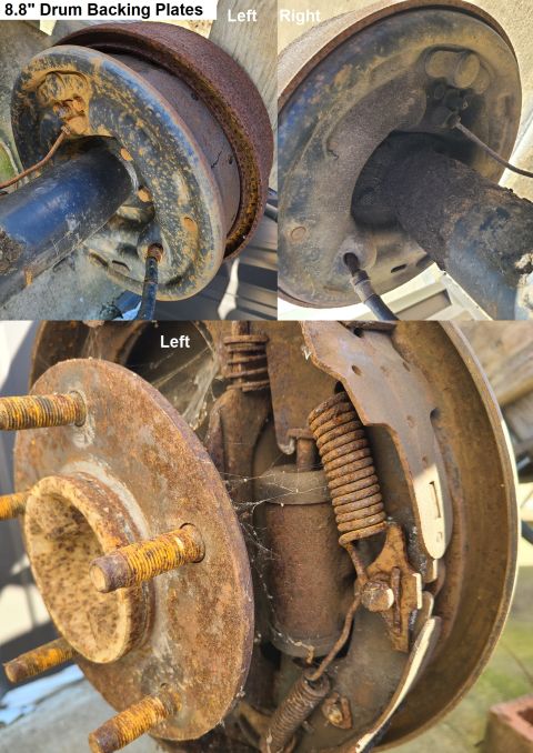 1983 Ford Bronco - SOLD Drum Brake Backing Plates IF THE IMAGE IS TOO SMALL, click it. can be sandblasted & restored before shipping