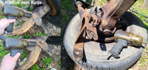 1983 Ford Bronco - Radius Arm Bolt Removal IF THE IMAGE IS TOO SMALL, click it.