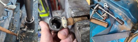 1983 Ford Bronco - Seat Belt Bolt Extraction IF THE IMAGE IS TOO SMALL, click it. This bolt was seized so badly that 2 T50 bits (one a Snap-On) broke without…