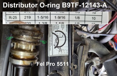 1983 Ford Bronco - Distributor O-Ring IF THE IMAGE IS TOO SMALL, click it. This O-ring fits 4.9L, 5.0L, 5.8L, and possibly other Ford distributors.