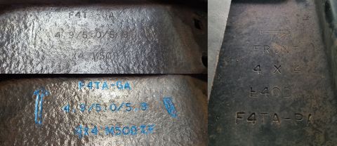 1983 Ford Bronco - Crossmember ID IF THE IMAGE IS TOO SMALL, click it. Most Ford transmission crossmembers have their applications embossed. Even this severel…