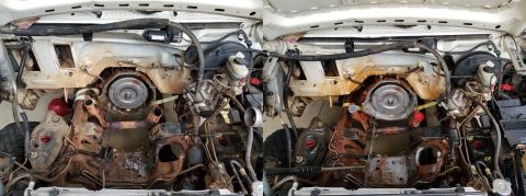 1983 Ford Bronco - Engine Bay Cleaning IF THE IMAGE IS TOO SMALL, click it. Any time the engine is out (and even when it's still in), the engine bay should be…
