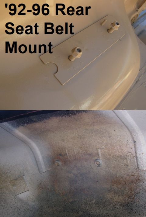 1983 Ford Bronco - '92-96 Bronco Rear Seat Shoulder Belt Reel Mounting IF THE IMAGE IS TOO SMALL, click it.