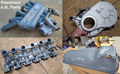 1983 Ford Bronco - Repainted 4.9L Parts IF THE IMAGE IS TOO SMALL, click it. When I take parts off, I usually wash, sandblast, & repaint them factory colors m…