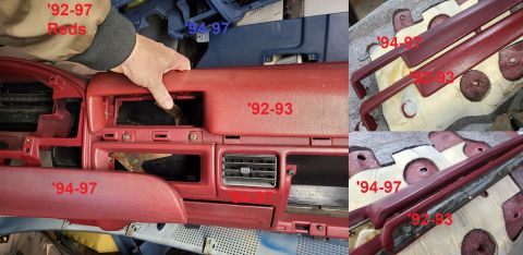 1983 Ford Bronco - '92-96/7 Red Dash Colors IF THE IMAGE IS TOO SMALL, click it.