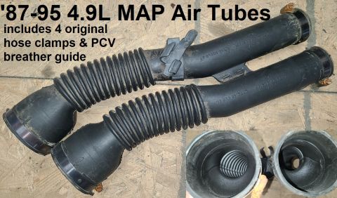 1983 Ford Bronco - '87-95 4.9L MAP Air Tubes (filter box to throttle body) IF THE IMAGE IS TOO SMALL, click it.