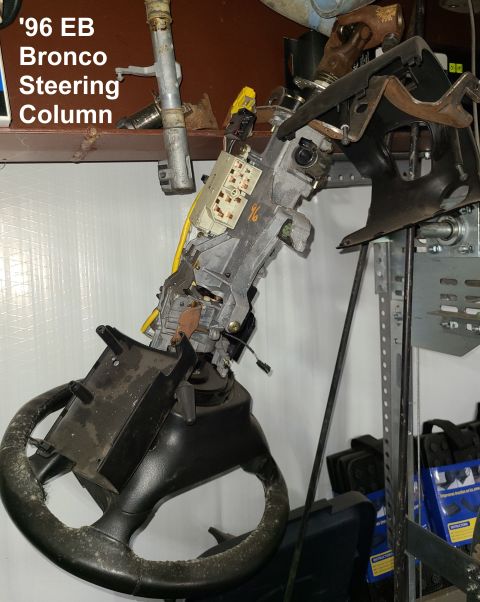 1983 Ford Bronco - '96 Eddie Bauer Bronco Steering Column IF THE IMAGE IS TOO SMALL, click it. The auto trans shifter was damaged, but replacement parts are i…