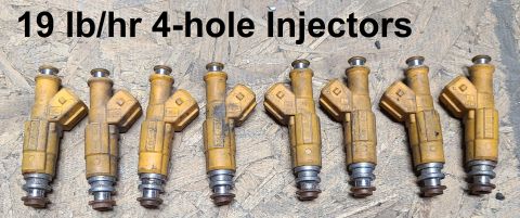 1983 Ford Bronco - 19 lb/hr 4-Hole Fuel Injectors (set of 8 ) IF THE IMAGE IS TOO SMALL, click it.