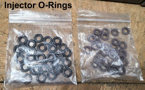 1983 Ford Bronco - New Fuel Injector O-rings IF THE IMAGE IS TOO SMALL, click it.