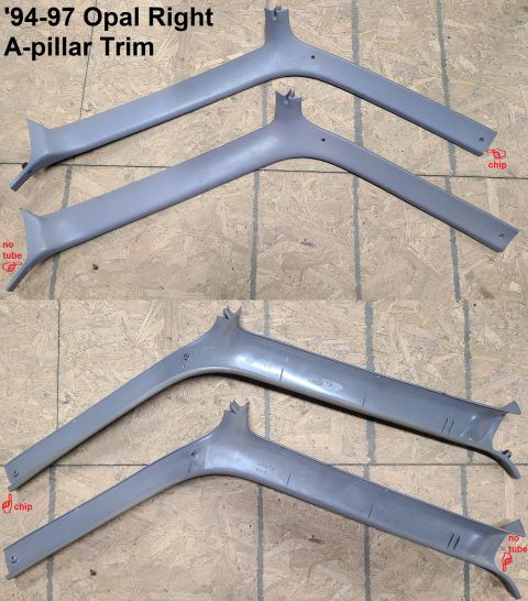 1983 Ford Bronco - '94-97 Opal (light gray) A-pillar Trim IF THE IMAGE IS TOO SMALL, click it.