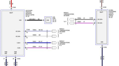 2015 Ford Explorer - main apim wiring overview.