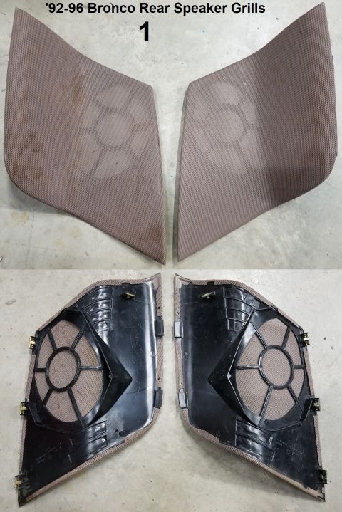 1983 Ford Bronco - '92-96 Bronco Rear Speaker Grills, Mocha Pair #1 IF THE IMAGE IS TOO SMALL, click it.