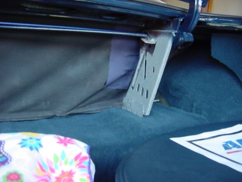 1969 Mercury Marquis - This view shows the top-well patch that I applied. It was torn when the trunk torsion bar shot through it while I was trying to remove it.…