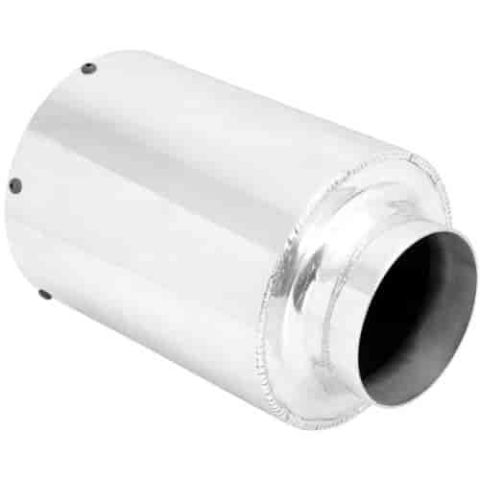 2000 Ford Explorer - A silver exhaust muffler is shown from an angled perspective, with visible weld seams and mounting screws.
