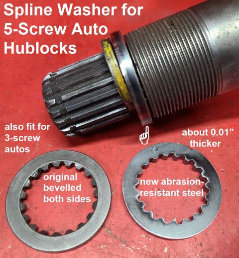 1983 Ford Bronco - Spline Washer for 5-Screw Auto Hublocks (also fit for 3-screw autos) IF THE IMAGE IS TOO SMALL, click it. [url=https://www.ebay.com/sch/i.h…