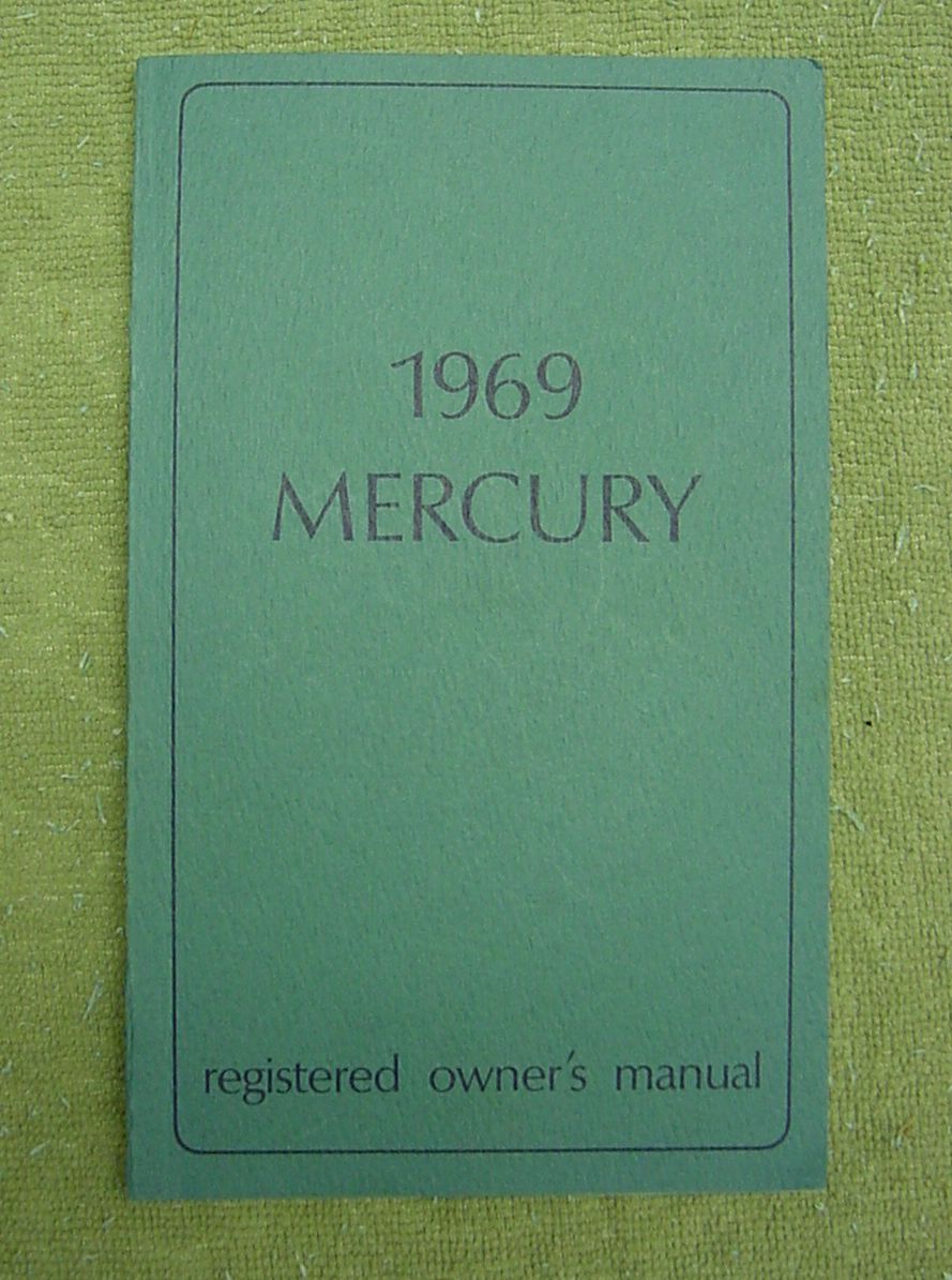 The original owners manual that came with the new car.