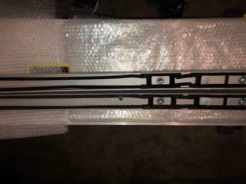 2019 Ford Everest - New roof rack crossbars are packaged for installation.