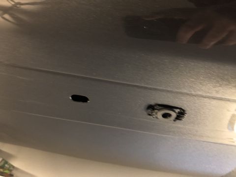2019 Ford Everest - Close-up of a roof rack mounting point on a vehicle's roof.