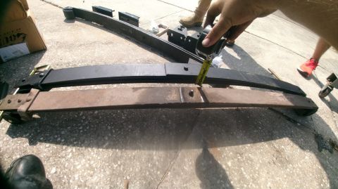 1990 Ford F-250 - new F350 solid axle leaf spring original F250 'light duty' TTB leaf spring the new leaf out of the box is about 1.75 inches taller than sto…