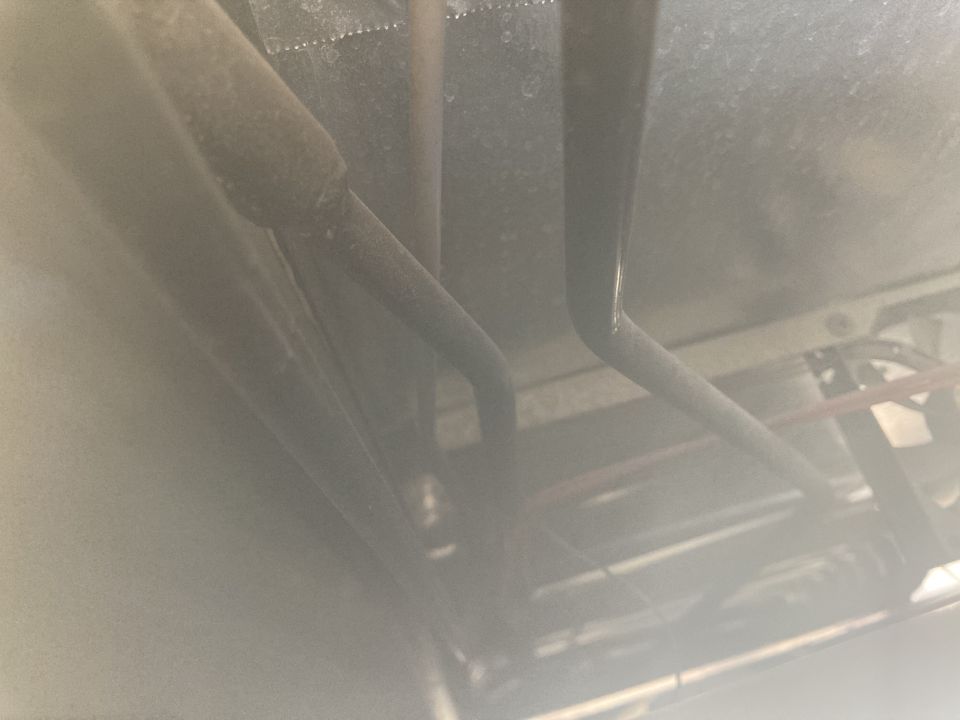 Refrigerator pipes and wiring