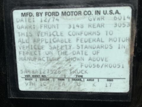 1975 Ford Ranchero - Door Jamb 1
