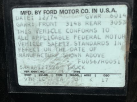 1975 Ford Ranchero - Door Jamb 2