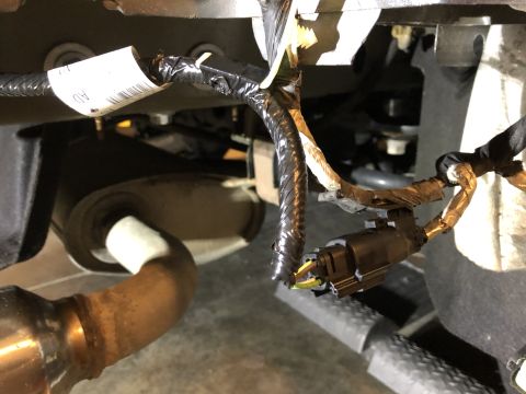 2019 Ford Everest - Detail of a vehicle's undercarriage, showing exhaust and electrical components.