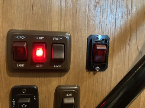 2015 Ford F-550 - Interior control panel with multiple light switches for different areas of the RV.