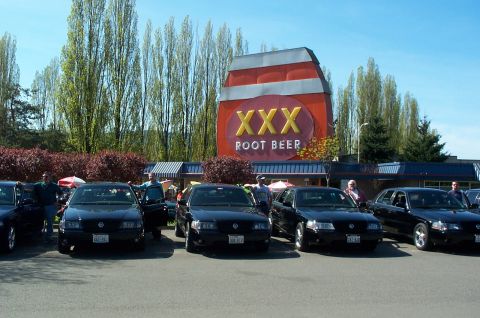 1996 Ford Crown Victoria - Marauder gang at XXX Root Beer, Issaquah