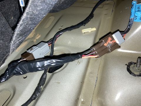 2015 Ford F-550 - Close-up of electrical connectors and wiring within a vehicle's chassis.