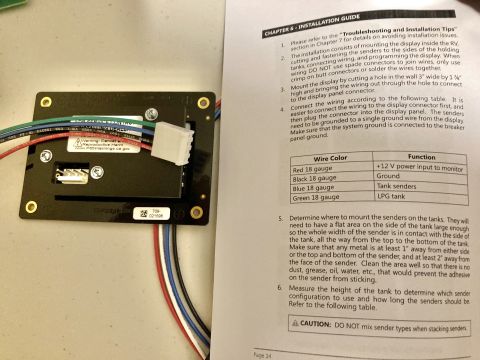 2015 Ford F-550 - Installation instructions for a SeeLevel system are shown next to the electronic control unit.